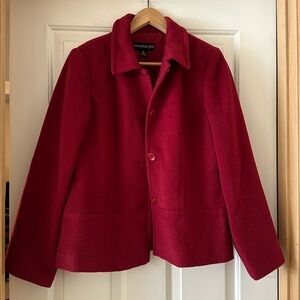 Monterey Bay short pea coat lined size 8 Red